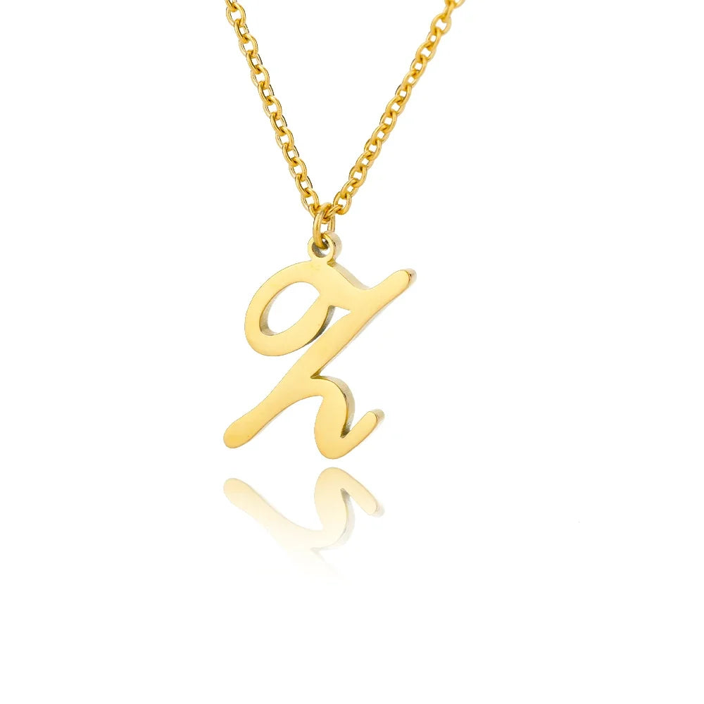 Gold Personalized Initial Necklace - Elegant Minimalist Gift for Women, Weddings & Anniversaries