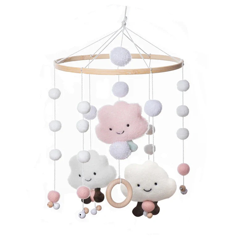 Crib Baby Mobile Wooden Nursery Newborn Sensory Toys