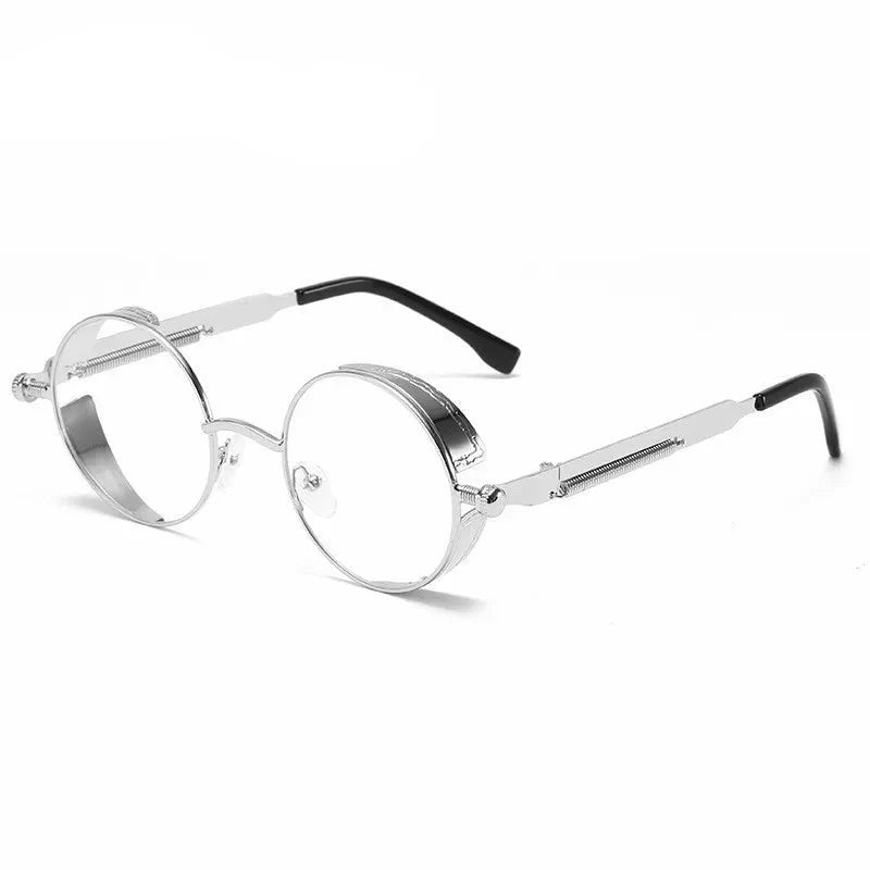 Steampunk Metal Sunglasses for Men Women Vintage Round Glasses Fashion High Quality Oculos de Sol