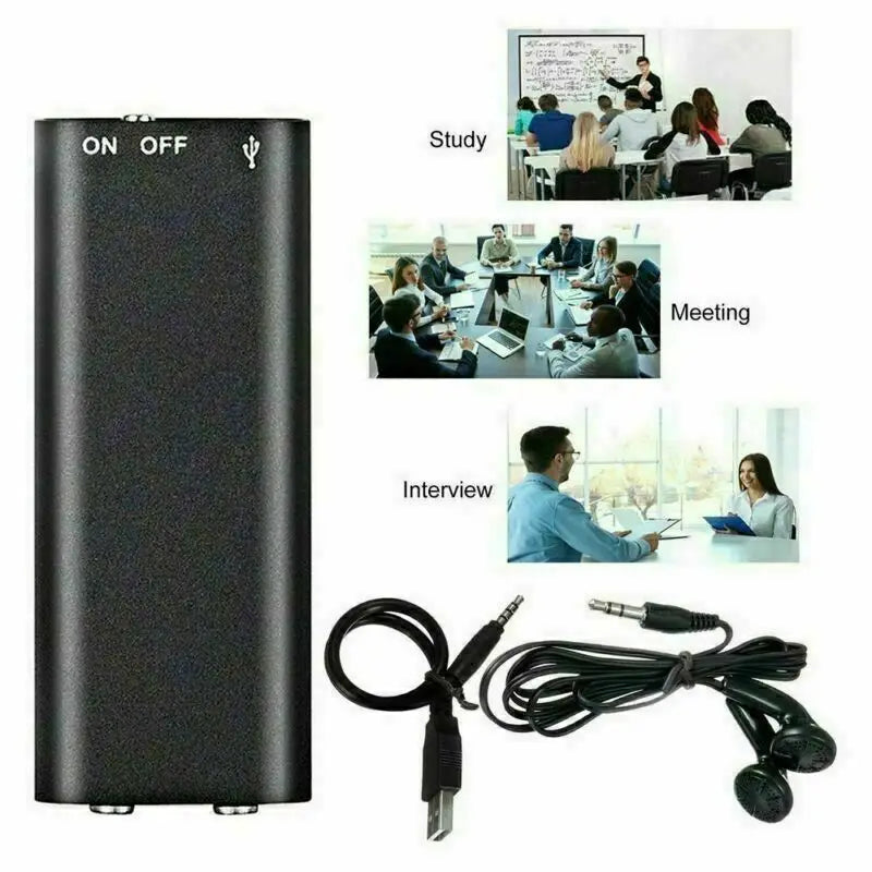 Voice Recorder Ultra Thin Mini Digital Dictaphone Travel-Friendly