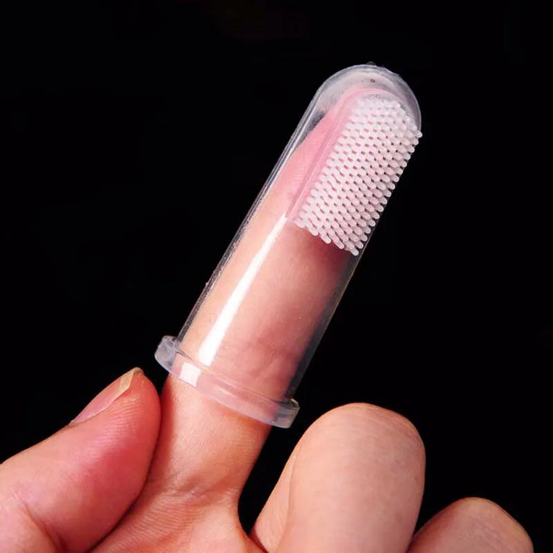 Plush Silicone Finger Toothbrush for Medium Dogs - 5 Pcs Dental Maintenance Device, Pet Grooming Essential