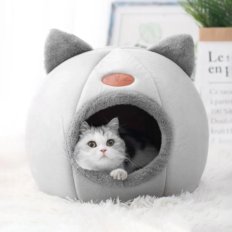 Deep New Sleep Comfort Cat Bed - Cozy Indoor Cave Nest for Pets