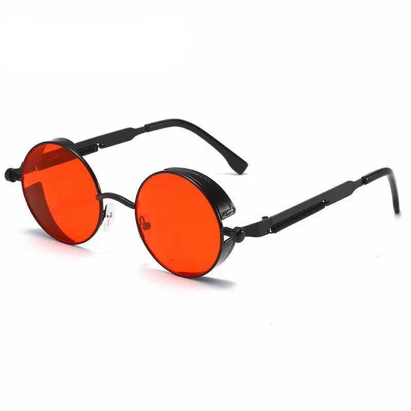 Steampunk Metal Sunglasses for Men Women Vintage Round Glasses Fashion High Quality Oculos de Sol