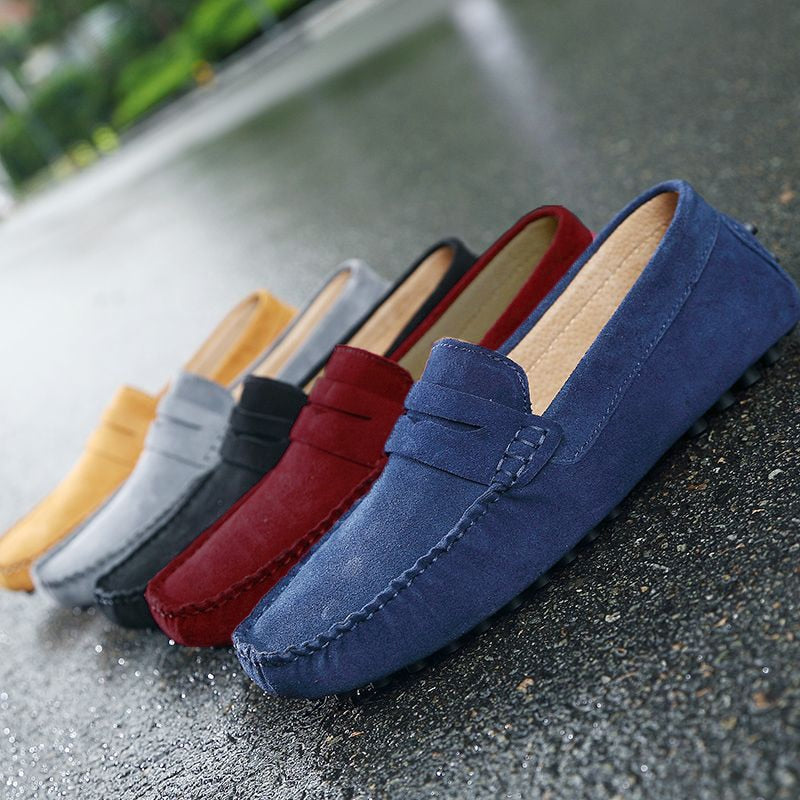 Men's Suede Loafers - Comfortable Casual Penny Loafers for Versatile Outfits in Black and More-2
