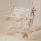 Swing Baby Canvas Seat Infant Hanging Swing 0-12 Months Wooden Rope Nursery Fall 2025 Safe Seat Belt