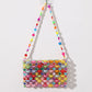 Bag Beaded Heart Bead Mini Shoulder Bag Handwoven Jelly Colorful Purse Summer 2025 Trendy Gift Accessory
