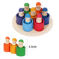 Rainbow Wooden Blocks Montessori Stacking Toys Wood Building Blocks Back to School 2025 Educational STEM Gift