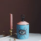 Candle Holder Starry Sky Big Eye Ceramic Jar Household Decor Fall 2025 Aromatherapy Scented Gift