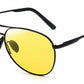 Metal Aviation Frame Color Changing Sunglasses for Men, Pilot Day Night Vision Driving