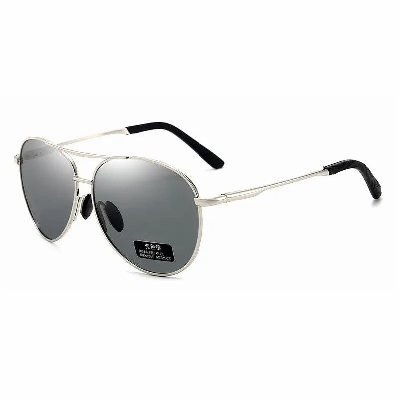 Metal Aviation Frame Color Changing Sunglasses for Men, Pilot Day Night Vision Driving