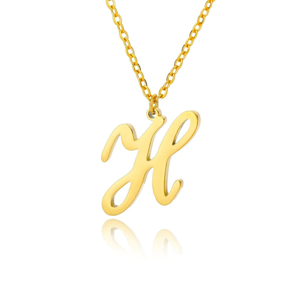 Gold Personalized Initial Necklace - Elegant Minimalist Gift for Women, Weddings & Anniversaries