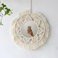 Macrame Mirror Kit Cotton Fringe Boho Wall Hanging Mirrors Fall 2025 Cozy Nursery Household Decor Gift