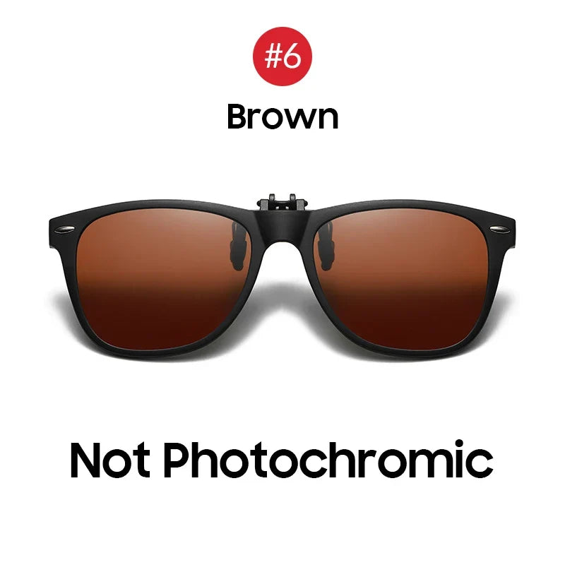 Sunglasses Photochromic Flip-Up Clip-On Polarized Lenses for Driving Summer 2026 Trend Gift Idea