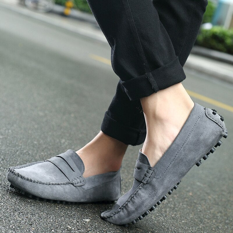 Men's Suede Loafers - Comfortable Casual Penny Loafers for Versatile Outfits in Black and More-6