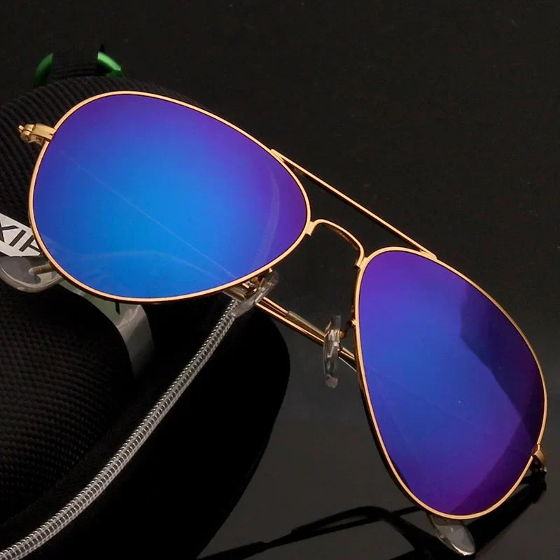 Double 2025 Bridge Aviation Sunglasses for Women - UV400 Alloy Frame Mirror Glasses