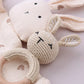 Teething Toy Wooden Ring Rattle Kit With Cotton Gauze Mobile Gym Newborn Gift Fall 2025 Soothing