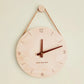 Wooden Wall Clock 12 Inch Hanging Rope Minimalist Round Clock Fall 2025 Rustic Household Decor Cozy Living Room Accent