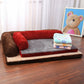 Dog Bed Coral Fleece L Shaped Sofa Bed Fall 2025 Water-Resistant Bolster Cushion Machine Washable Cozy Support