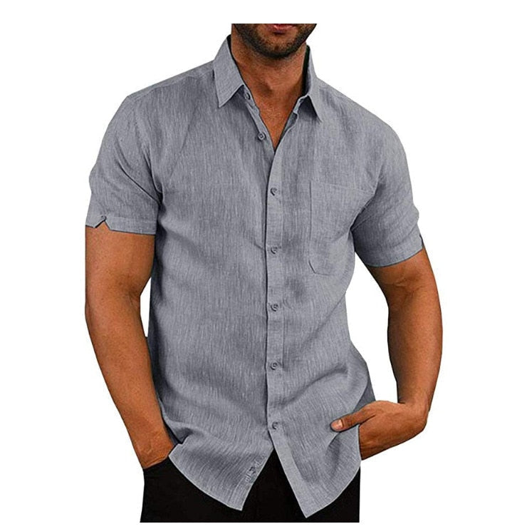 Variant image for Men's Regular-Fit Polo Shirt in Soft Polyester with Button Closure, Short Sleeve Casual Top for Summer-11