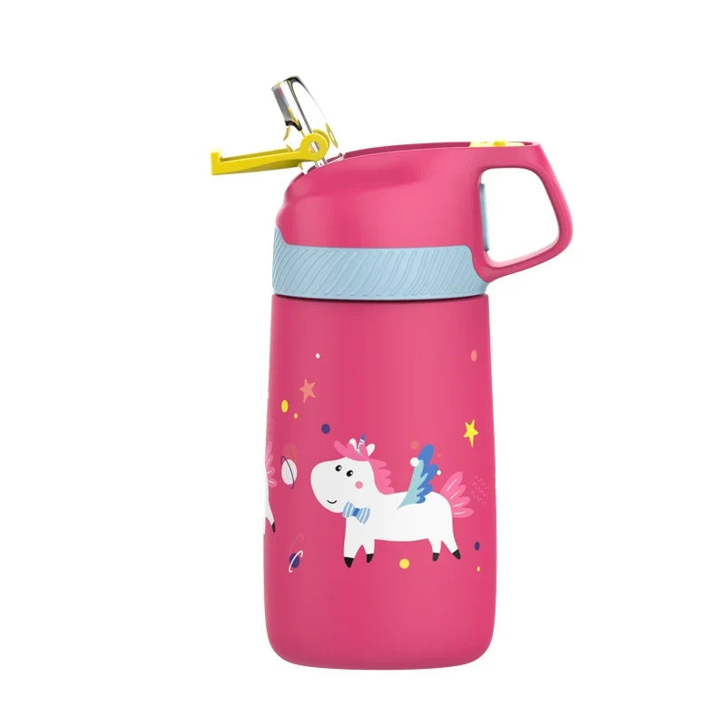 Water Kids Bottle 350ml Vacuum Insulated Thermos Healthy Straw BPA Free Back to School 2025 Hot Cold 24H