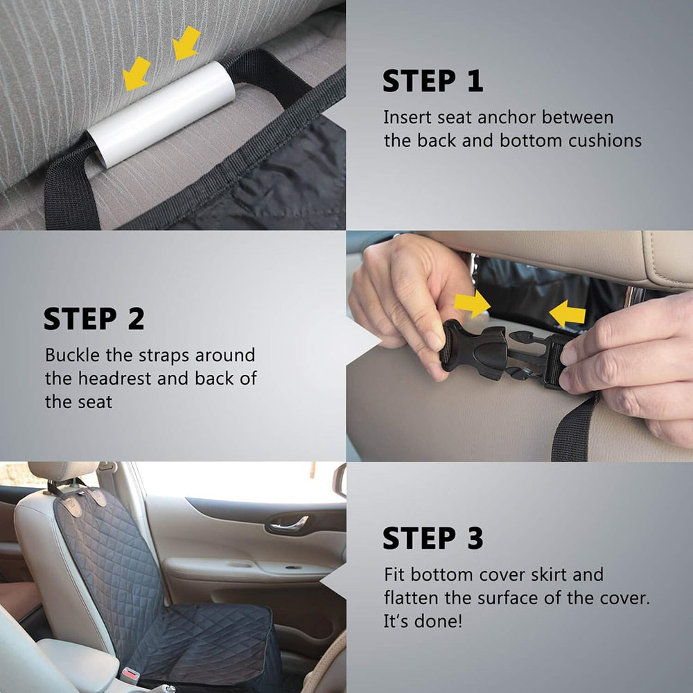 Waterproof2025 Edition Car Seat Cover Heavy Duty 1000D Oxford Fabric Quilted Pet Seat Protector For Clean Rides Fall
