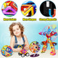 Educational Magnetic Building Blocks Kit - 40-Piece Colorful Constructor Toys for Kids, Triangle & Square Shapes, Fun Learning Activity