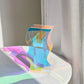 Acrylic Vase M Size Patterned Tabletop Vase Fall 2025 Rainbow Sunlight Reflection Desktop Household Decor Gift