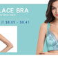 women's Flattering lace push-up bra - underwire 3/4 cup, nylon blend, everyday lingerie