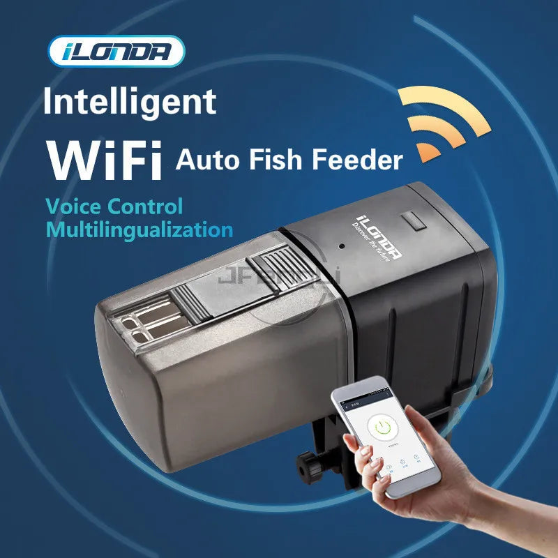 WiFi Fish Feeder 2L Hopper Automatic Aquarium Feeder Smart Household 2025 App And Voice Control Scheduled Feeding