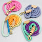 Dog Leash Rope Nylon Heavy Duty Walking Lead Hiking Training Fall 2025 Cozy Leather Wrapped Grip