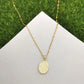 women's Timeless Virgin Mary pendant necklace - 18K gold-plated stainless steel link chain, for everyday wear