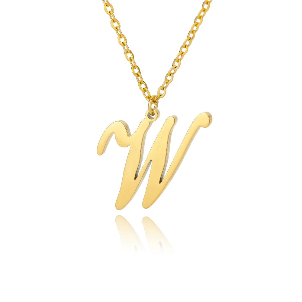 Gold Personalized Initial Necklace - Elegant Minimalist Gift for Women, Weddings & Anniversaries