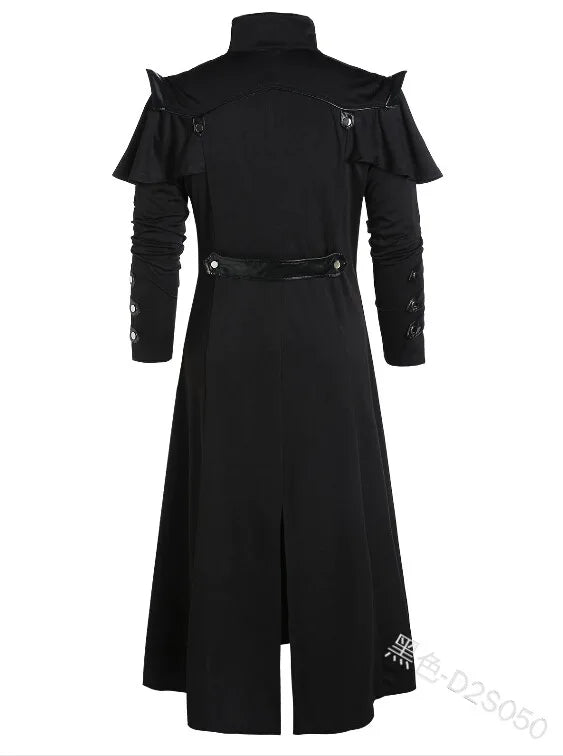 Gothic Steampunk Trench Coat Halloween Costume Jacket
