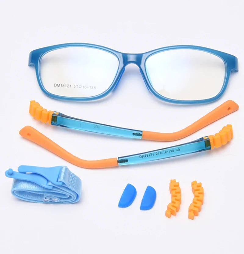 Kids2026 Edition Glasses Square Frame TR90 Ultralight Blue Light Blocking 20-90% Back to School
