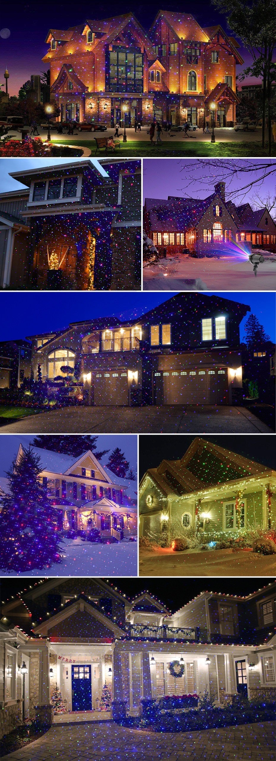 Christmas Laser Light Projector Water-Resistant Outdoor Garden