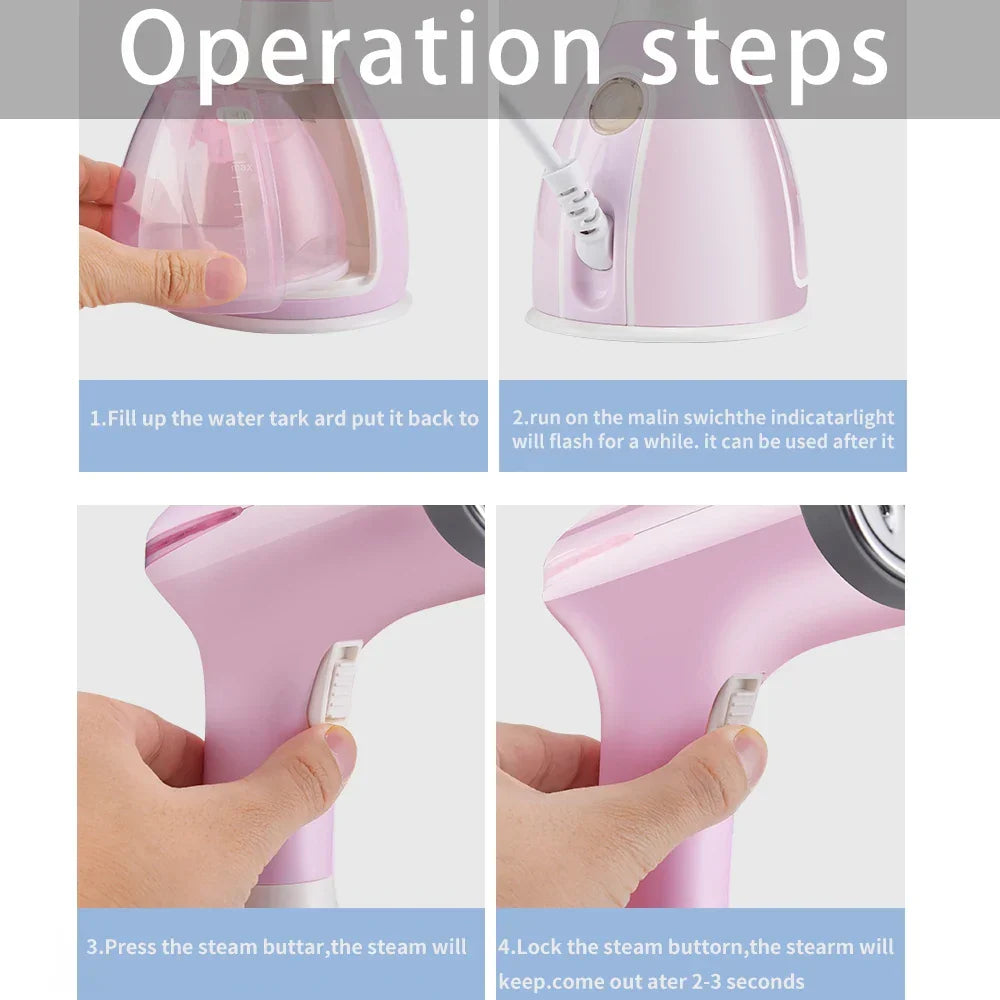 Garment2025 Edition Steamer Travel-Friendly 1500W Hand-Held Clothes Steam Iron, Vertical Fast Heat, Fall