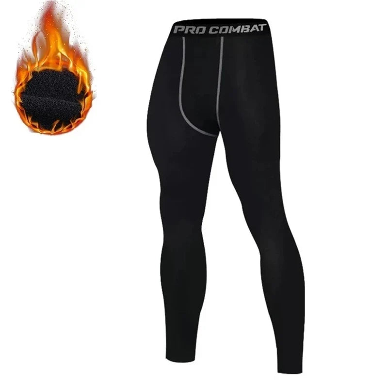 Men's Thermal Fleece Compression Undershirts for Winter Sports - Light, Moisture-Wicking Fitness Gear