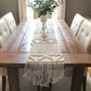 Runner Table Cotton Macrame Bohemian Style Holiday Table Decor Christmas 2025 Handmade Cozy Rustic