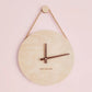 Wooden Wall Clock 12 Inch Hanging Rope Minimalist Round Clock Fall 2025 Rustic Household Decor Cozy Living Room Accent