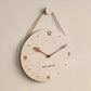 Wooden Wall Clock 12 Inch Hanging Rope Minimalist Round Clock Fall 2025 Rustic Household Decor Cozy Living Room Accent