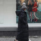 Oversized Windproof Women's Maxi Coat - Quilted Insulated