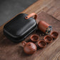 Tea Kit Purple Sand Travel-Friendly Gaiwan Travel Tea Ceremony Kit Fall 2025 Yixing Clay Outdoor Gift