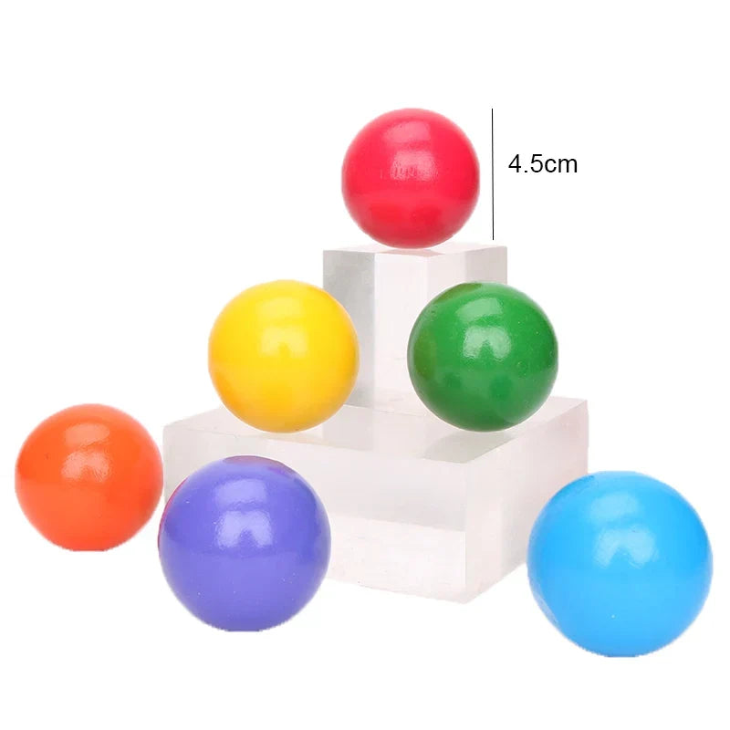 Rainbow Wooden Blocks Montessori Stacking Toys Wood Building Blocks Back to School 2025 Educational STEM Gift