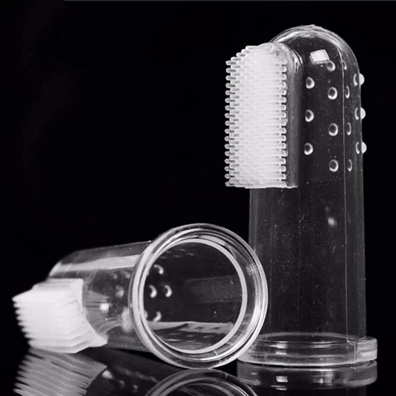 Plush Silicone Finger Toothbrush for Medium Dogs - 5 Pcs Dental Maintenance Device, Pet Grooming Essential