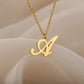 Gold Personalized Initial Necklace - Elegant Minimalist Gift for Women, Weddings & Anniversaries
