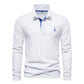 Plush Timeless Mens Long Sleeve Polo - Collared Cotton Casual
