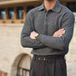 Refined Warm Men's Polo Sweater - Relaxed Cut, Knit, Winter