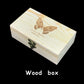 Green Birds Feather Bow Tie Kit - Handmade Wood Gift Box for Men, Wedding Party