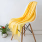 Cozy Warm Women Scarf - Long Fringe, Cashmere, Winter