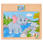 Vehicle Wooden Animal Puzzles for Kids Educational Gift